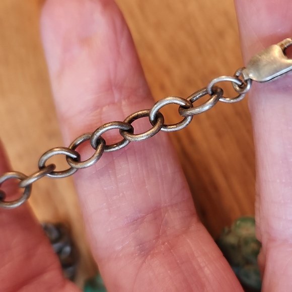 Liz‎ Henry 925 silver marked turquoise beaded necklace 18" - Picture 15 of 15